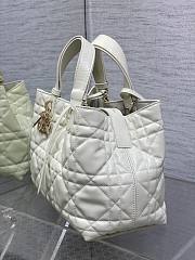 Okify Dior Medium Toujours Bag White Macrocannage Calfskin 28.5cm - 6