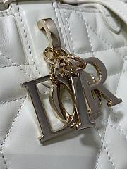 Okify Dior Medium Toujours Bag White Macrocannage Calfskin 28.5cm - 5