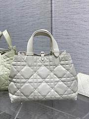 Okify Dior Medium Toujours Bag White Macrocannage Calfskin 28.5cm - 2