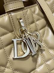 Okify Dior Medium Toujours Bag Brown Macrocannage Calfskin 28.5cm - 6