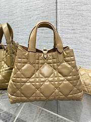 Okify Dior Medium Toujours Bag Brown Macrocannage Calfskin 28.5cm - 4