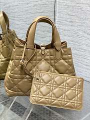 Okify Dior Medium Toujours Bag Brown Macrocannage Calfskin 28.5cm - 3