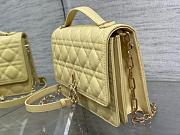 Okify Miss Dior Top Handle Bag Yellow Cannage Lambskin 24cm - 6