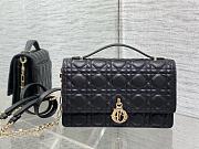 Okify Miss Dior Top Handle Bag Black Cannage Lambskin 24cm - 5