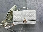 Okify Miss Dior Top Handle Bag White Cannage Lambskin 24cm - 3