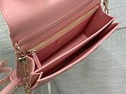 Okify Miss Dior Top Handle Bag Pink Cannage Lambskin 24cm - 6