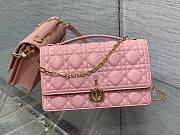 Okify Miss Dior Top Handle Bag Pink Cannage Lambskin 24cm - 5