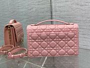 Okify Miss Dior Top Handle Bag Pink Cannage Lambskin 24cm - 2