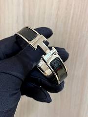 Okify Hermes Clic H Bracelet Black/ Silver - 3