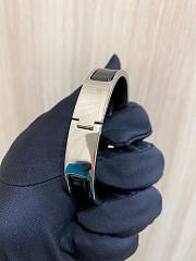 Okify Hermes Clic H Bracelet Black/ Silver - 5