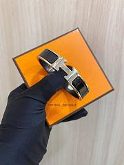 Okify Hermes Clic H Bracelet Black/ Silver - 1
