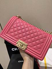Okify CC Leboy Medium 25 Quilted Pink Caviar Gold Hardware  - 3
