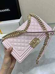 Okify CC Leboy Medium 25 Quilted Light Pink Caviar Gold Hardware - 5