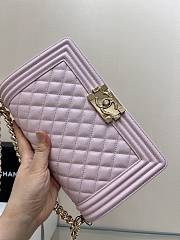 Okify CC Leboy Medium 25 Quilted Light Pink Caviar Gold Hardware - 2
