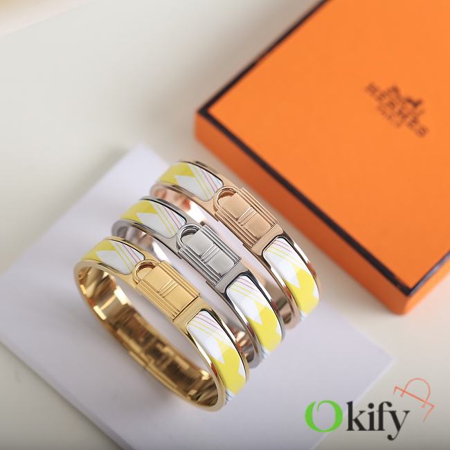 Okify Hermes Clic Cadenas H Vibration Bracelet Yellow - 1