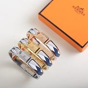 Okify Hermes Clic Cadenas H Vibration Bracelet Navy Blue - 1