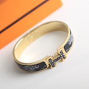 Okify Hermes Clic H Guepards Bracelet Black - 5