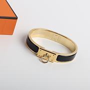 Okify Hermes Clic Anneau Bracelet Black - 1