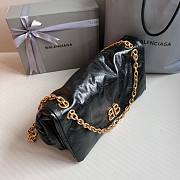 Okify Balenciaga Monaco Medium Chain Bag in Black Gold Hardware - 2
