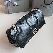 Okify Balenciaga Monaco Medium Chain Bag in Black Silver Hardware - 4