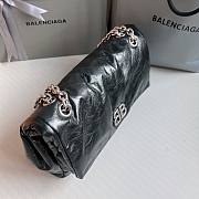 Okify Balenciaga Monaco Small Chain Bag in Black Silver Hardware - 6
