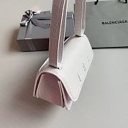 Okify Balenciaga Gossip Small Bag Crocodile Embossed in White White Hardware - 2