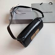 Okify Balenciaga Gossip Small Bag Crocodile Embossed in Black Gold Hardware - 6