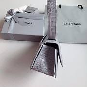 Okify Balenciaga Gossip Small Bag Crocodile Embossed in Gray Silver Hardware - 3