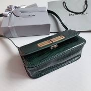 Okify Balenciaga Gossip Small Bag Crocodile Embossed in Green Gold Hardware - 5