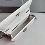 Okify Balenciaga Gossip XS Chain Shoulder Bag Crocodile Embossed in White White Hardware   - 6