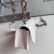 Okify Balenciaga Gossip XS Chain Shoulder Bag Crocodile Embossed in White White Hardware   - 5