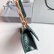 Okify Balenciaga Gossip XS Chain Shoulder Bag Crocodile Embossed in Green Gold Hardware - 6