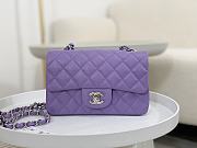 Okify CC Small Flapbag 20 Purple Caviar Silver Hardware - 1