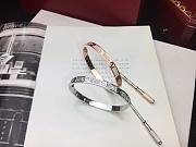 Okify Cartier Love Bracelet Diamond Paved 6.7 mm Rose Gold  - 2