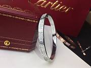 Okify Cartier Love Bracelet Diamond Paved 6.7 mm White Gold - 5