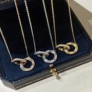 Okify Catier Love Necklace Diamond Paved - 2