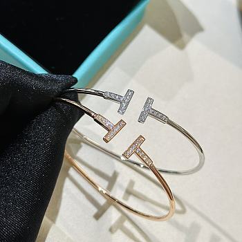 Okify Tiffany T Wire Bracelet with Diamonds