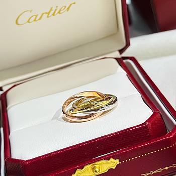 Okify Cartier Trinity Ring White Rose Yellow Gold
