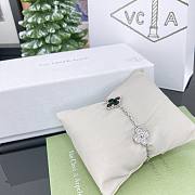 Okify VCA Vintage Alhambra Bracelet 5 Motifs White Gold Diamond Black - 4