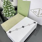 Okify VCA Vintage Alhambra Bracelet 5 Motifs White Gold Diamond Black - 3