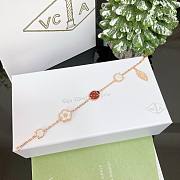 Okify VCA Lucky Spring Bracelet 5 Motifs Rose Gold Mother Of Pearl - 5