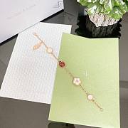 Okify VCA Lucky Spring Bracelet 5 Motifs Rose Gold Mother Of Pearl - 3