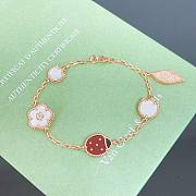 Okify VCA Lucky Spring Bracelet 5 Motifs Rose Gold Mother Of Pearl - 4