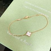 Okify VCA Sweet Alhambra Bracelet Yellow Gold White Mother Of Pearl - 2