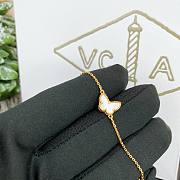Okify VCA Sweet Alhambra Butterfly Bracelet Yellow Gold White Mother Of Pearl - 5