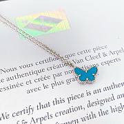 Okify VCA Sweet Alhambra Butterfly Necklace White Gold Blue Mother Of Pearl - 6