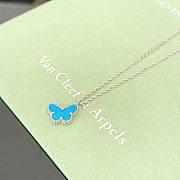 Okify VCA Sweet Alhambra Butterfly Necklace White Gold Blue Mother Of Pearl - 5