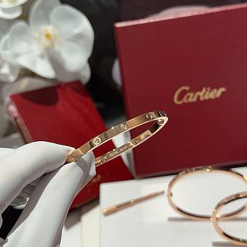 Okify Cartier Love Bracelet Small Model 6 Diamonds 3.65 mm Rose Gold