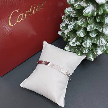 Okify Cartier Love Bracelet 4 Diamonds 6.1mm White Gold