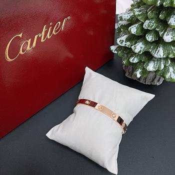 Okify Cartier Love Bracelet 4 Diamonds 6.1mm Rose Gold